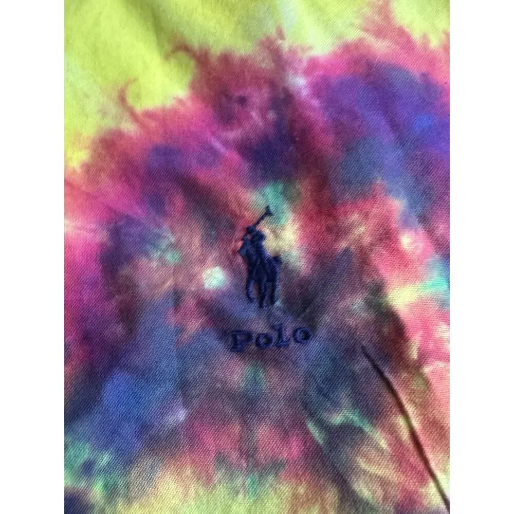 Polo Ralph Lauren Men Classic Fit Pony Colorful Tie Dye Oxford Shirt - XL